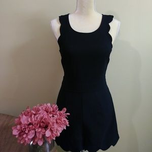 Black Scalloped Romper